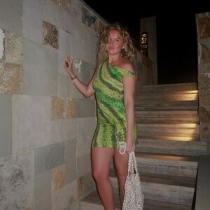 White Fox Boutique Green Mini Dress